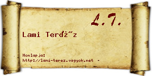 Lami Teréz névjegykártya